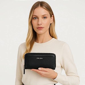Carteira John John Wallet Festner Feminina Preta