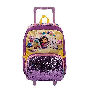 Mochila Gabby Fadas com rodas Infantil Grande Sestini
