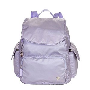 Mochila Média com Tampa Paul Frank Lilás Metálico Sestini