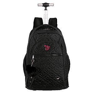 Mochila de Rodas Grande Capricho Crush Preto