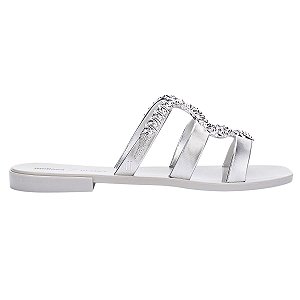 Sandáila Melissa Slide + Bo.Bô Cinza Prata