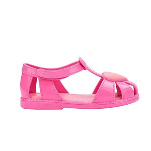 Sandália Mini Melissa Hip Heart Ballerina Baby Rosa Médio