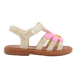 Mini Melissa Hip Bloomy Baby Marrom Rosa