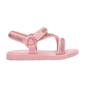 Sandália Mini Melissa Stripes M Lover Rosa Claro