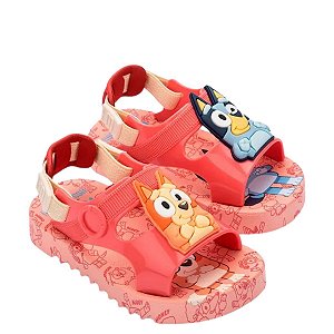Sandália Mini Melissa Hop Bluey Baby Rosa Bege Amarelo