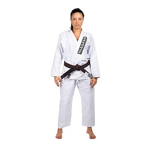 Kimono Haganah Jiu-Jtsu F300 Reforçado Branco Uni