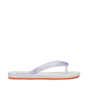 Chinelo Melissa Flip Flop Airflow Ad Branco Laranja
