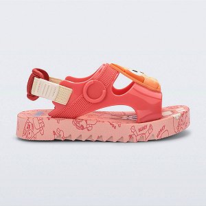 Sandália Mini Melissa Hop Bluey Baby Bege Rosa Vermelho