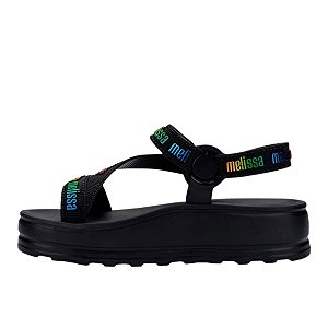 Sandália Melissa Stripes Platform M Lover Preto