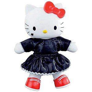 Boneca Hello Kitty Fashion Black Dress Líder Brinquedos