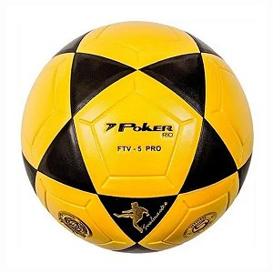 Bola Futevolei Poker Rio Vulcanizada Amarela Preta