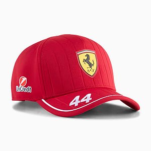 Boné Puma Aba Curva Scuderia Ferrari Hamilton Vermelho 44