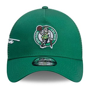 Boné New Era 940 Mix TR League Script Boston Celtics Verde