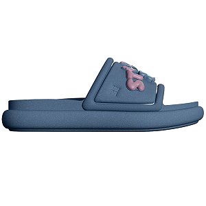Chinelo Slide Melissa Free Puff Slide + Disney Stich Azul