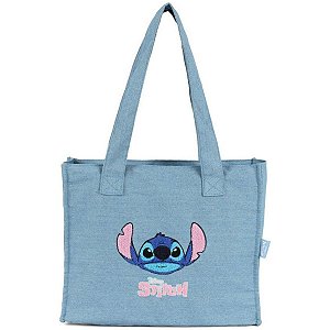 Bolsa Jeans Stitch Disney Luxcel Azul
