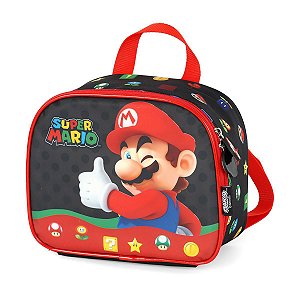 Lancheira Mario Bros Luxcel Preto