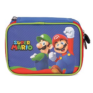 Estojo Mario Bros Luxcel Azul