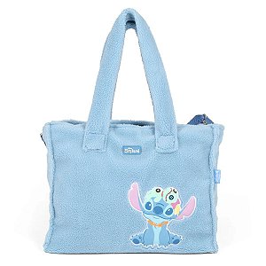 Bolsa Shopper Média Transversal Pelucia Stitch Disney Luxcel