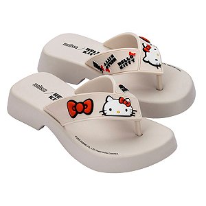 Sandália Melissa Flatform + Hello Kitty Branco