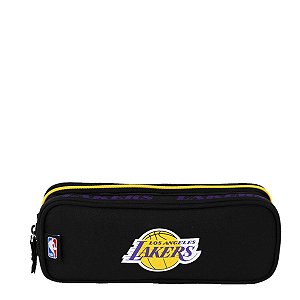 Estojo 2 Compartimentos Nba Legend Lakers Preto Sestini