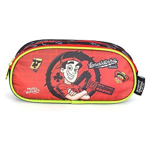 Estojo Escolar Duplo By Enaldinho Vermelho Luxcel