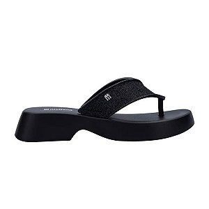 Sandália Melissa Flatform M Lover Glitter Preto