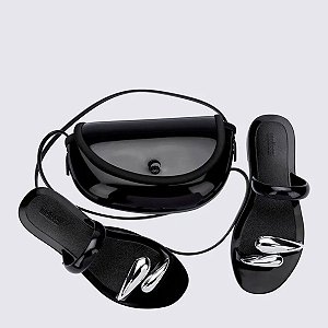 Kit Sandália Melissa + Bolsa Eden Preto