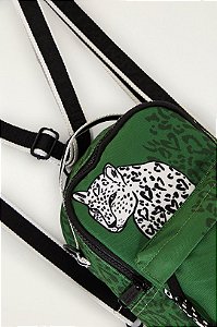 Mini Mochila Farm Borogodó Onça Urbana Verde