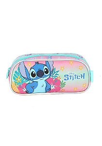 Estojo Stitch Rosa Rosa 1 Compartimento Luxcel