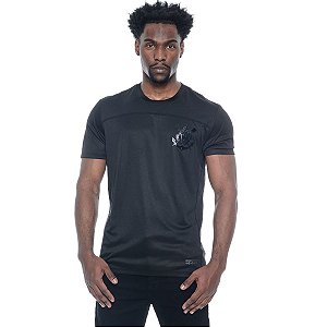 Camiseta Corinthians Preta Logo Gel Pro Masculina