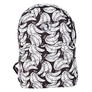 Mochila Farm Xodó Bananitas Feminina - Preto e Branco