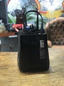MINI SHOPPING BAG ELLUS DUPLA FACE PRETA FEMININA