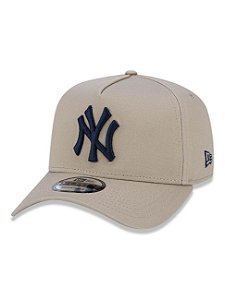 Boné NEW ERA ABA CURVA AJUSTÁVEL MLB NEW YORK MARROM CLARO