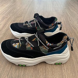 tênis farm nave elástico floral feminino