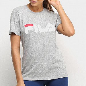 CAMISETA FILA BASIC LETTER FEMININA CINZA