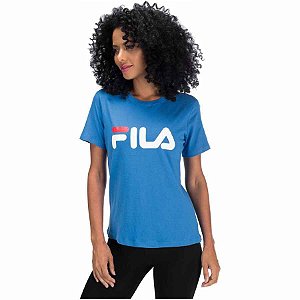 CAMISETA FILA BASIC LETTER FEMININA AZUL