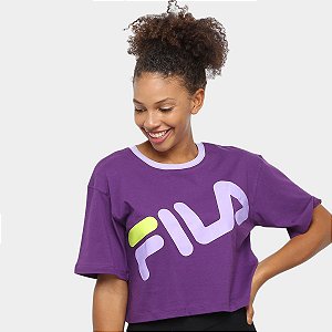 CROPPED FILA LETTER BIG FEMININA LILÁS