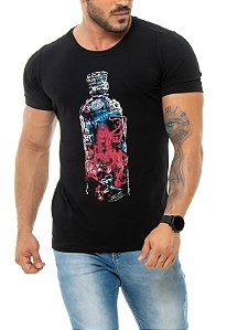 CAMISETA RED FEATHER NEON BOTTLE MASCULINA