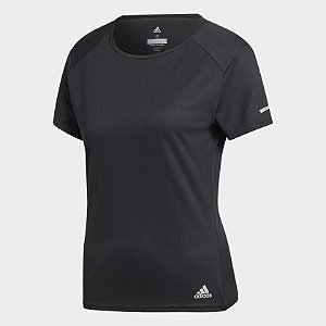 CAMISETA ADIDAS FEMININA PRETA RUN