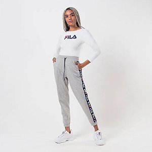 Calça Legging Fila Easy Feminina - Preto+Branco