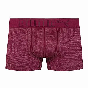 Cueca Boxer Puma sem costura masculina bordô