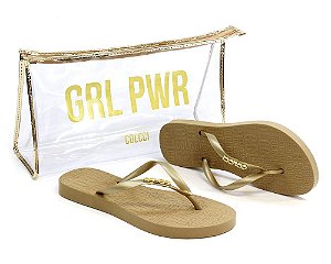 CHINELO COLCCI RIO FEMININO KIT GIRL POWER OURO