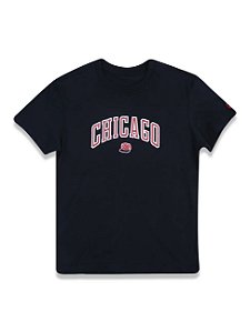 Camiseta New Era Chicago preto masculina