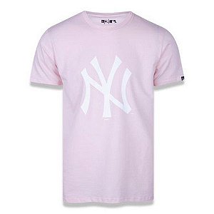 Camiseta New Era New York Básico esse rosa