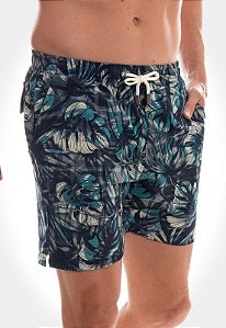 SHORT RED FEATHER SWIM PADRÃO FOLHAGEM MULTICOLOR MASCULINO