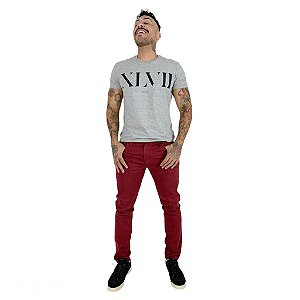 Calça Ellus Jogging Color Super Slim Vinho