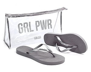 CHINELO COLCCI RIO FEMININO KIT GIRL POWER PRATEADO