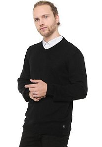 Suéter Tricot Ellus Cotton Basic Médium  Dec V Masculino