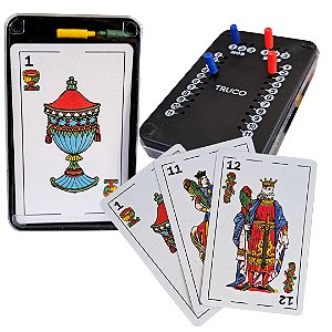Baralho Truco Espanhol + Marcador Plástico