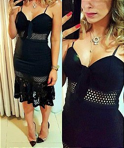vestido colado alcinha